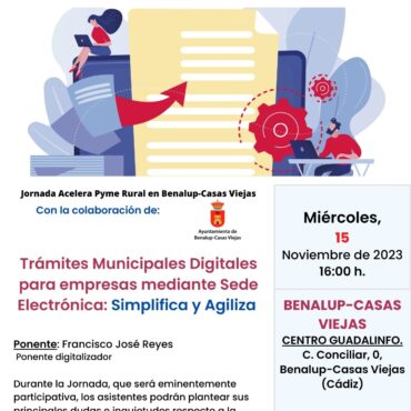 INVITACION Benalup- Casas Viejas Octubre. trámites Municipales Digitales para empresas