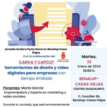 Invitación Benalup 23 enero Canva y capcut. Herramientas de diseño y video digitales